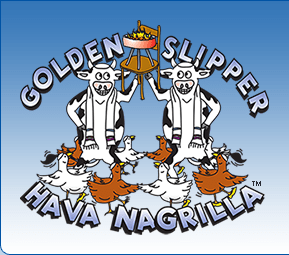 Hava-NaGrilla-logo Even chickens dance the hora.