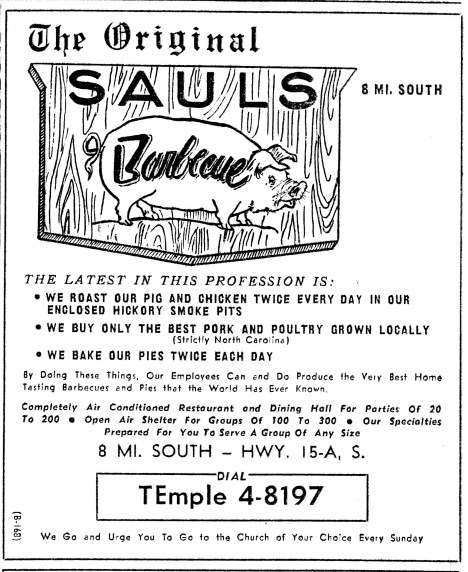 SAUL'S RALEIGH 1956